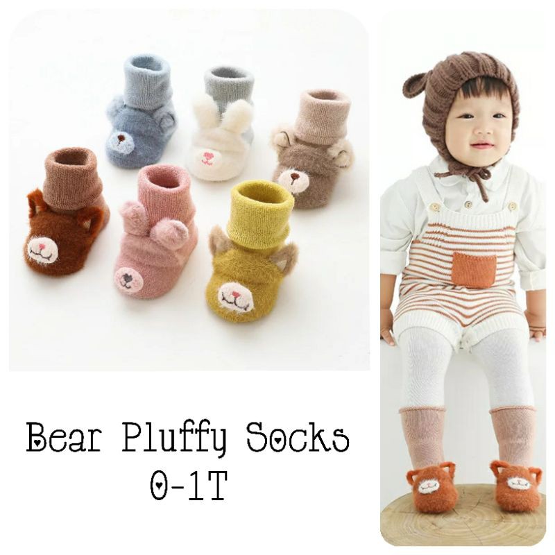 Bear Pluffy Socks / Kaos Kaki Anak / Kaos Kaki Bayi