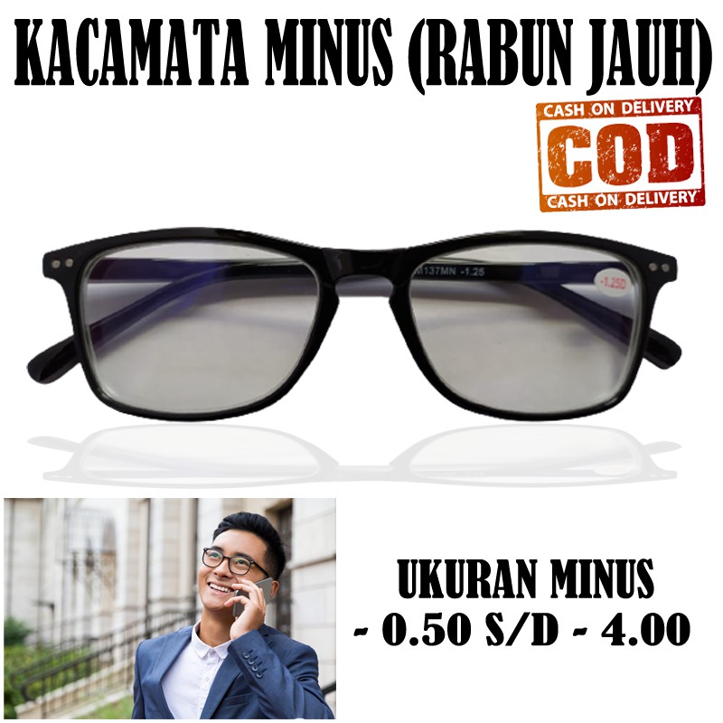 Kacamata Baca Minus (-) Pria Wanita -0.50 s/d -4.00 Reading Glasses Kaca mata Minus Kacamata Fashion