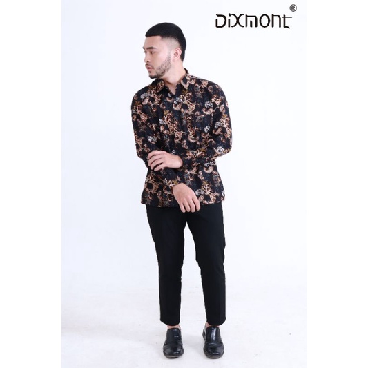 Dixmont Kemeja Pria Batik Panjang Hem BL03621