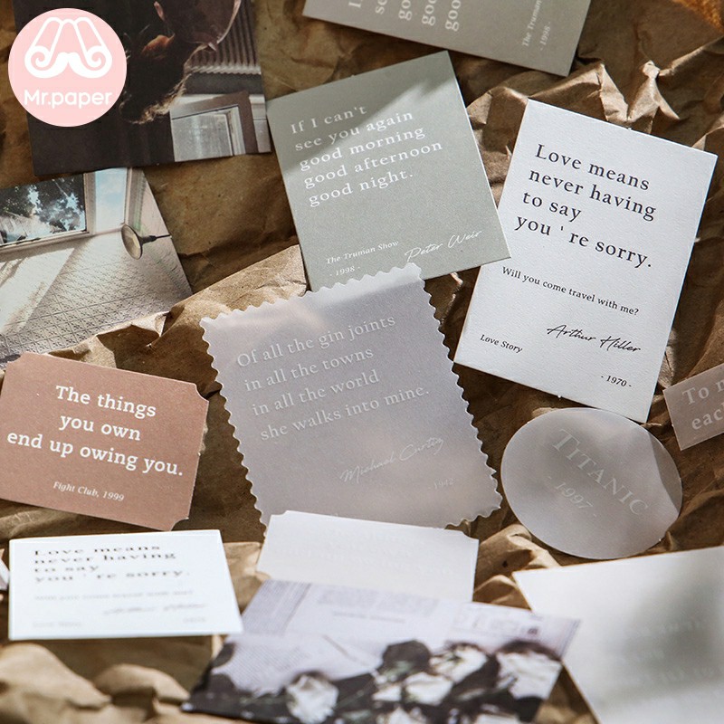 

30 Pcs/Lot Kartu Kertas Kraft Gaya Instagram Untuk Scrapbooking