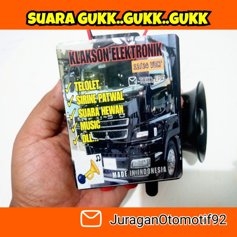 klakson motor suara mobil telolet suara hewan dll 12 VOLT dan 24 VOLT modul + toa