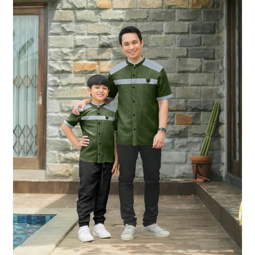 Couple Uzdia - Baju Koko Ayah dan Anak Laki-Laki Terbaru - Couple Muslim Laki-Laki - Pakaian Muslim Ayah dan Anak Cowok