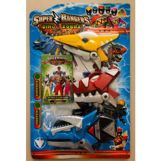 Mainan jam super rangers dino zords nyala &amp; bersuara + lampu