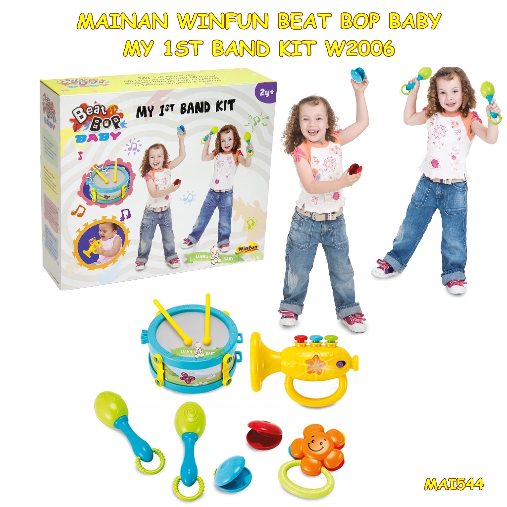 MAI544 MAINAN MUSIK WINFUN BEAT BOP BABY MY FIRST BAND KIT W2006