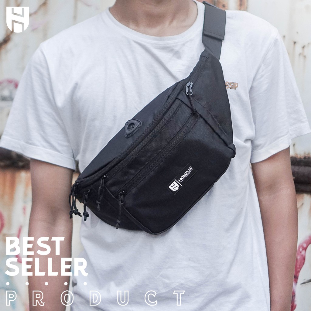 Tas Pria Cowok Tas Selempang Best Seller Fashionable New Arrival V4S8 HONTALE | Muzzle - Free Bonus 