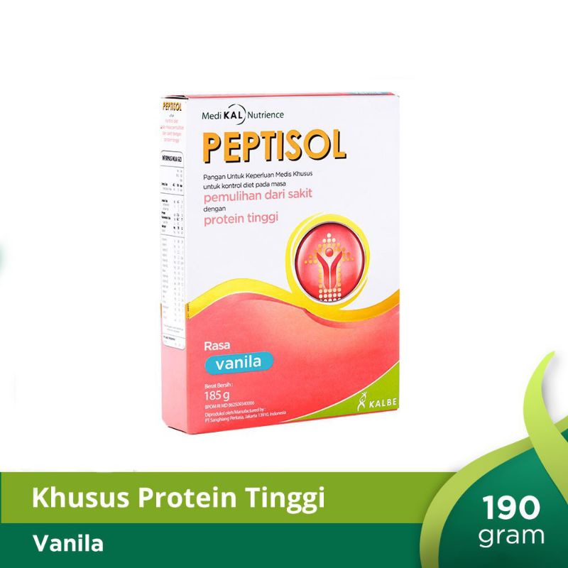 

PEPTISOL VANILA 189 G SUSU KHUSUS MASA PEMULIHAN PROTEIN TINGGI