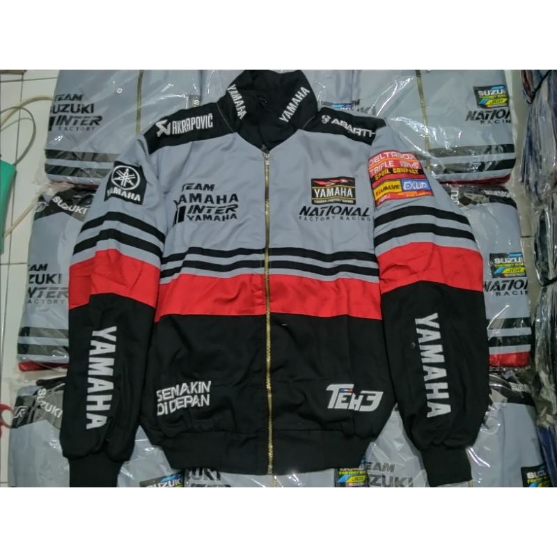 JAKET TEAM YAMAHA INTERNASIONAL JAKET YAMAHA NASCAR LOGO FULL BORDIR