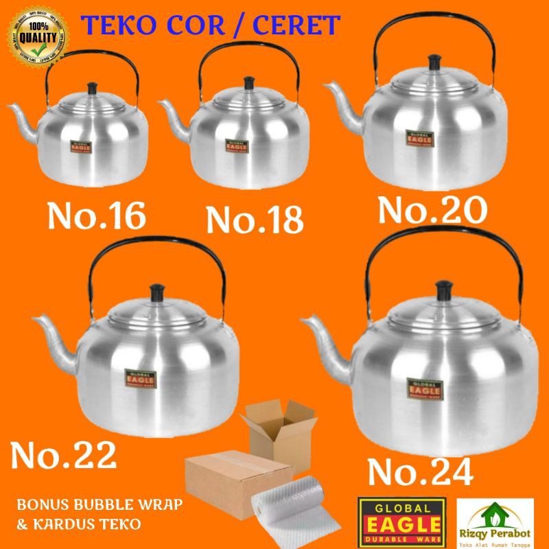 Teko Eagle / Ceret Eagle / Teko Aluminium Global Eagle / Bonus Bubble Wrap Murah