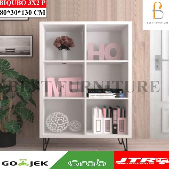 POPULER BEST RC DACHI CADEO - BIQUBO 3X2 BOOKSHELF RAK BUKU RAK DFGHT64654