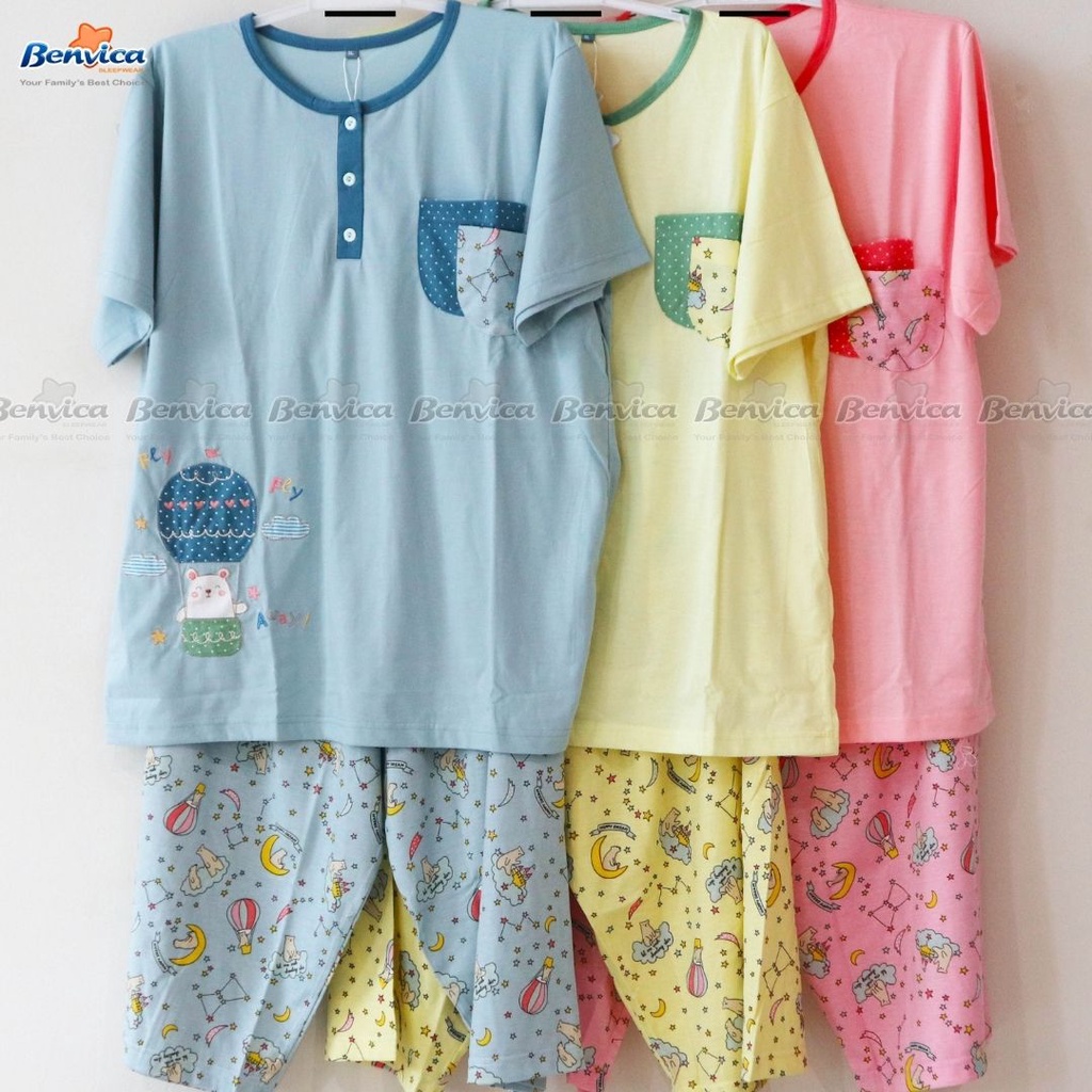 BAJU TIDUR SETELAN 3/4 XL MOLLIS AL - D