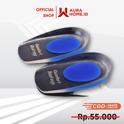 Insular Alas Kaki Sol Sepatu Soft Silicone Gel Half Heel Man / Sol Sepatu Gel Insole Silicon Empuk T