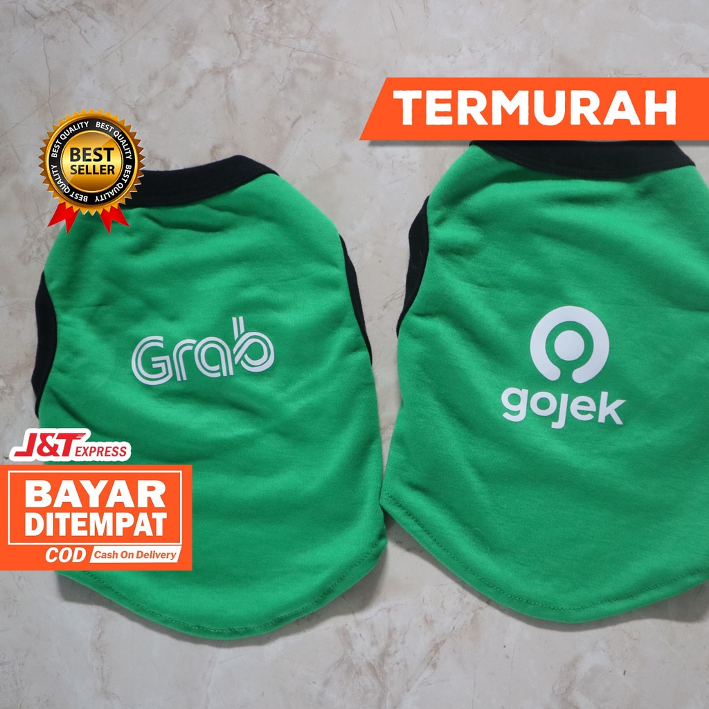 [REKOMENDASI] BAJU KUCING BAJU ANJING KELINCI MOTIF GOJEK GRAB