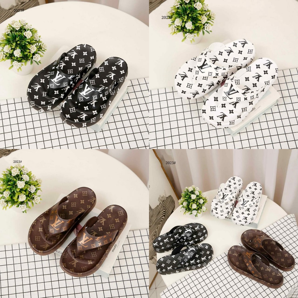 Sandal LV Monogram Slides Slip-On 2023