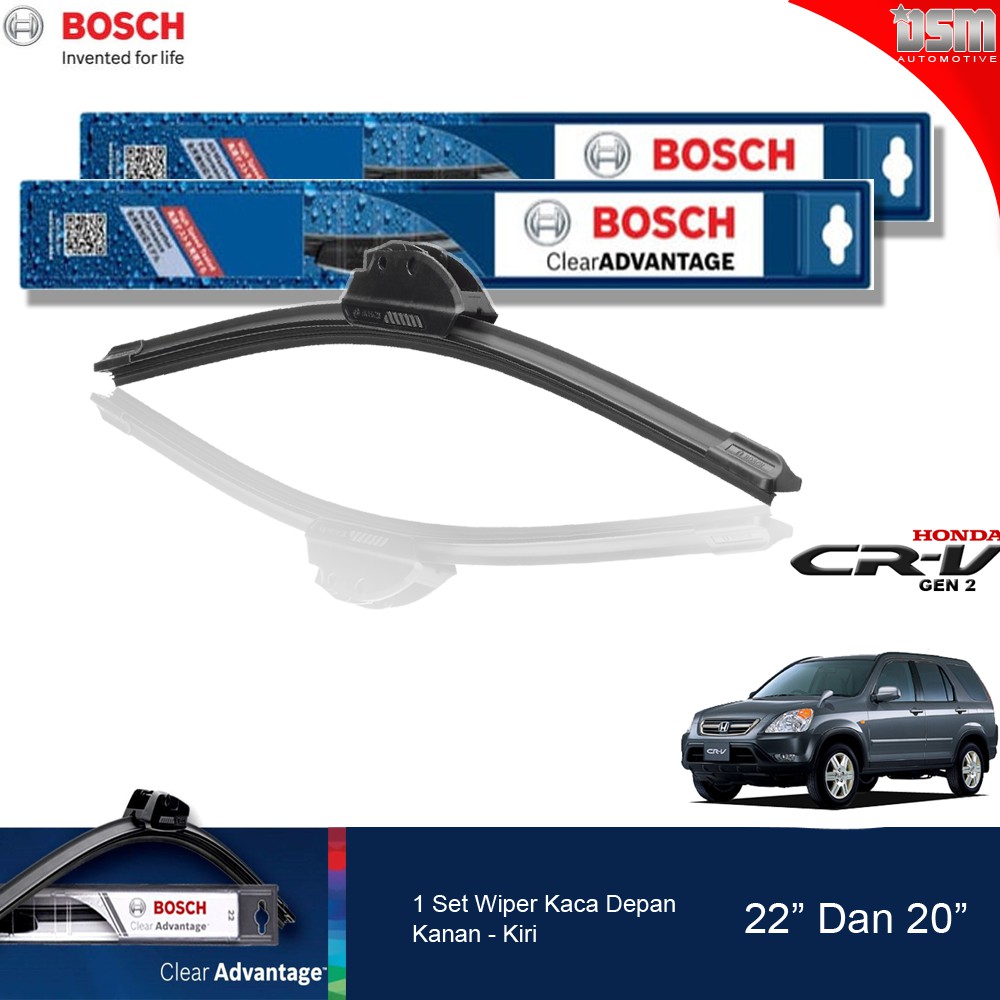 Bosch Clear Advantage Frameless / Wiper Frameless Honda CRV Gen2 22&quot; dan 20&quot; / Wiper CRV