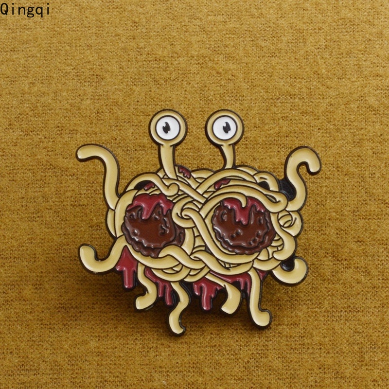 Bros Pin Enamel Desain Pastafarianisme Monsterism Terbang Untuk Hadiah Teman