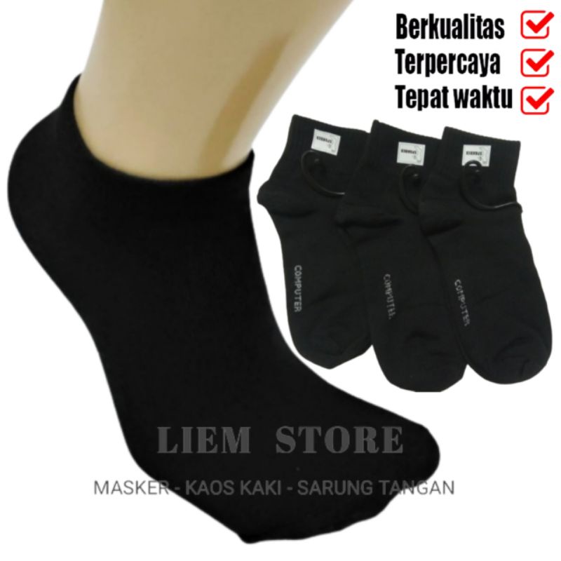 Kaos Kaki Spandek HITAM Mata Kaki / Kaos Kaki Pendek / Kaos Kaki