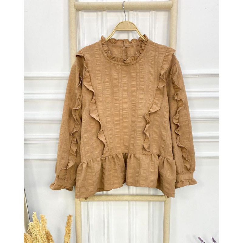 FRILLS BLOUSE / TOP / ATASAN WANITA / ATASAN KERJA