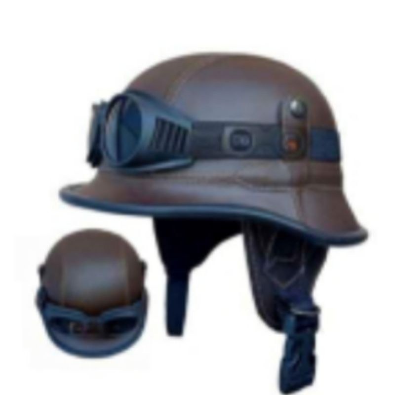 HELM  RETRO  MILENIAL./HELM KULIT KLASSIK NAZI JERMAN