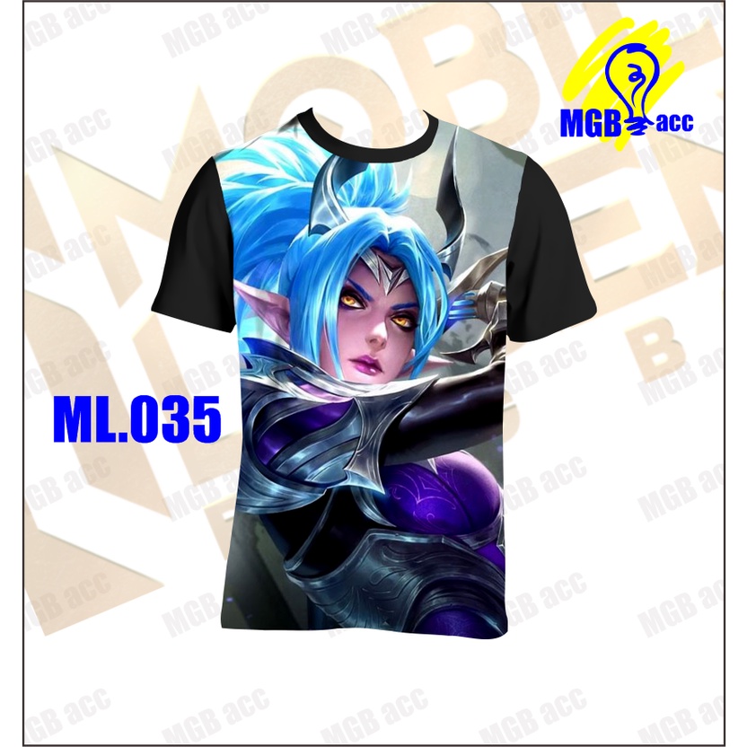Kaos Baju Anak  Atasan Laki Laki Perempuan Sublim Printing Lucu Motif Hero Mobile legend Assassin Ka
