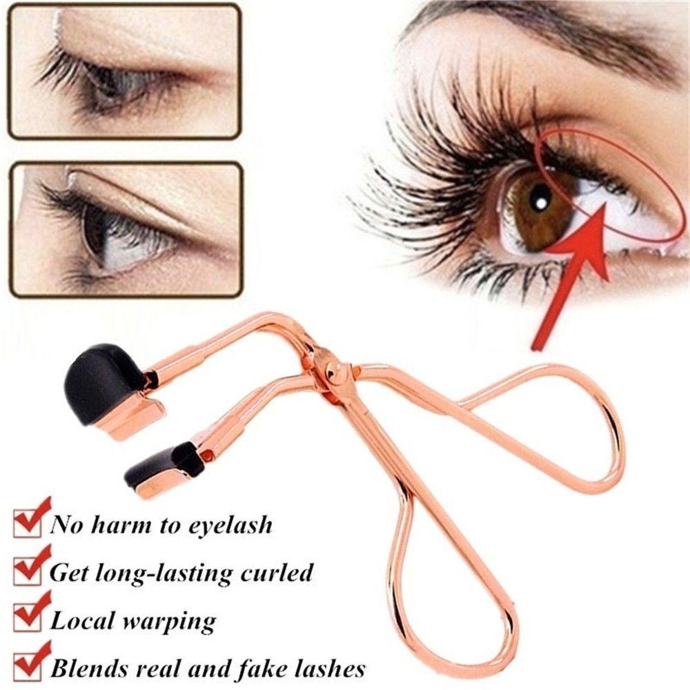 Penjepit Bulu Mata Nanas Panas Baru Stainless Steel Rose Gold Lash Curling Clip