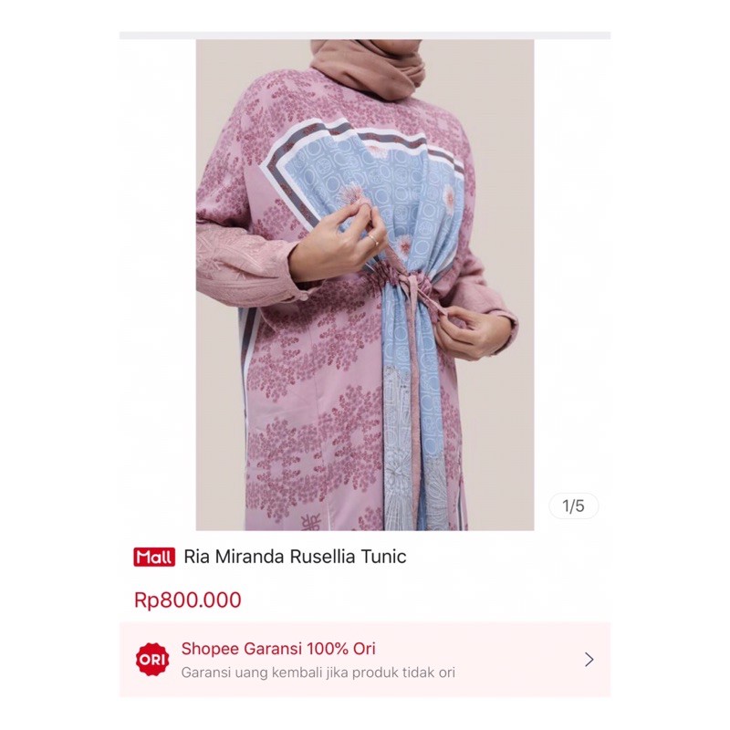 [NEW] Original Rusellia Tunic by RM Ria Miranda Tunik Dress Marsala