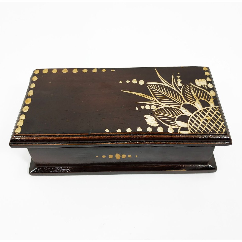 Kotak Box Kayu Jati Ukir Cukit Tempat Perhiasan Dan Pusaka