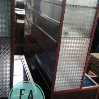 Lemari rak piring Kaca Dapur 3 pintu Almunium Shopee Lemari rak piring Kaca Dapur 3 pintu Almunium Shopee