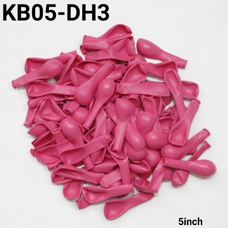 Jual KB05 DH3 Balon Latex 5 Inch Doff Dark Pink Tua Gelap Satuan Ecer Balon Latex Bulat Doff