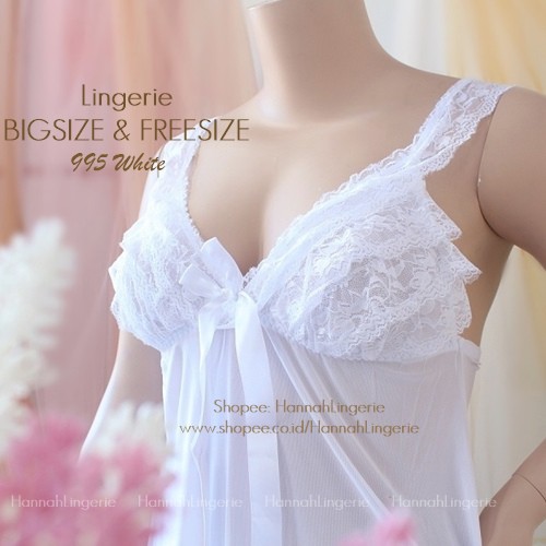 Lingerie BIGSIZE Original Hannah Premium, Baju Tidur Transparan M L XL XXL XXXL Jumbo Big Size 995