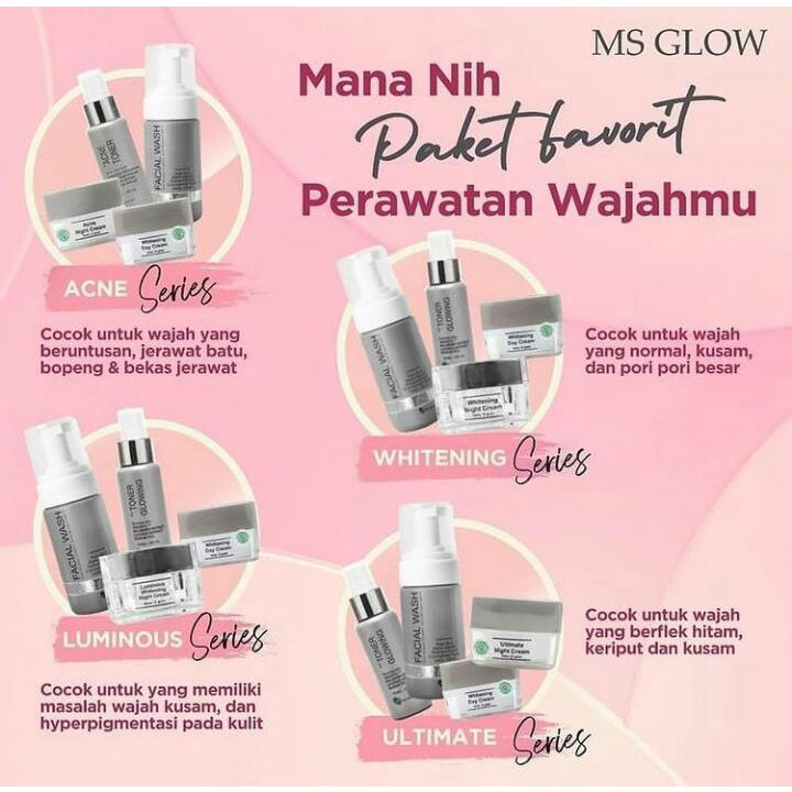 MS GLOW PAKET WAJAH ORIGINAL 100%