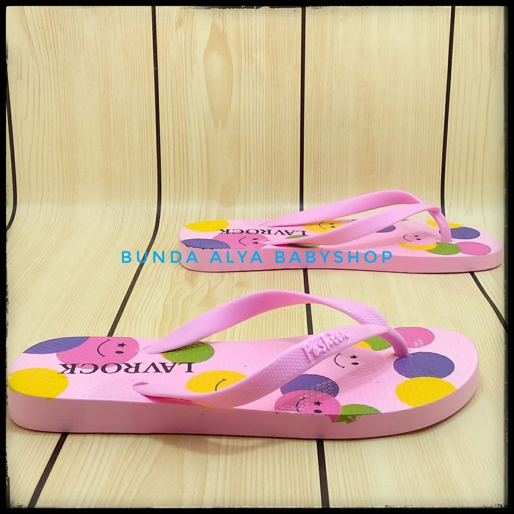 Sendal Jepit Wanita Karet IMPORT Karet PINK Size 36 - 40 Elastis Lentur - Sandal Jepit Cewek AntiLicin SMILE Empuk