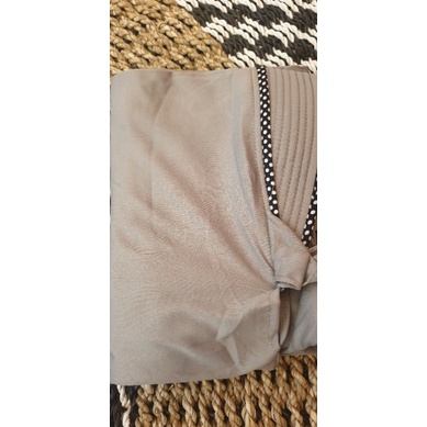 (COD)-Jilbab Instan Khalid Polka \ jilbab syari polka jumbo-Abu muda