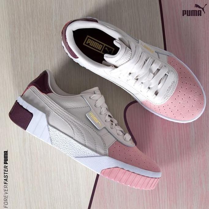 Ready Stok sneakers wanita,, Puma Cali Selena Gomez Pastel Parchment Bridal Rose Premium Original