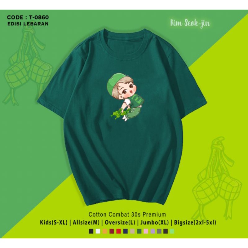 KAOS EDISI LEBARAN B T S KARTUN/KAOS KATUN EDISI LEBARAN