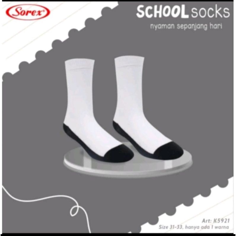 kaos kaki sekolah Sorex 5921 ,5922, 5923, 5924, 5925