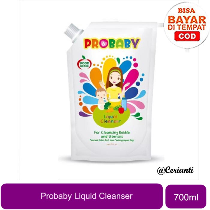 [BPOM] Probaby Liquid Cleanser Pro Baby LCR Sabun pencuci botol piring bayi dan anak 700 ML_Cerianti