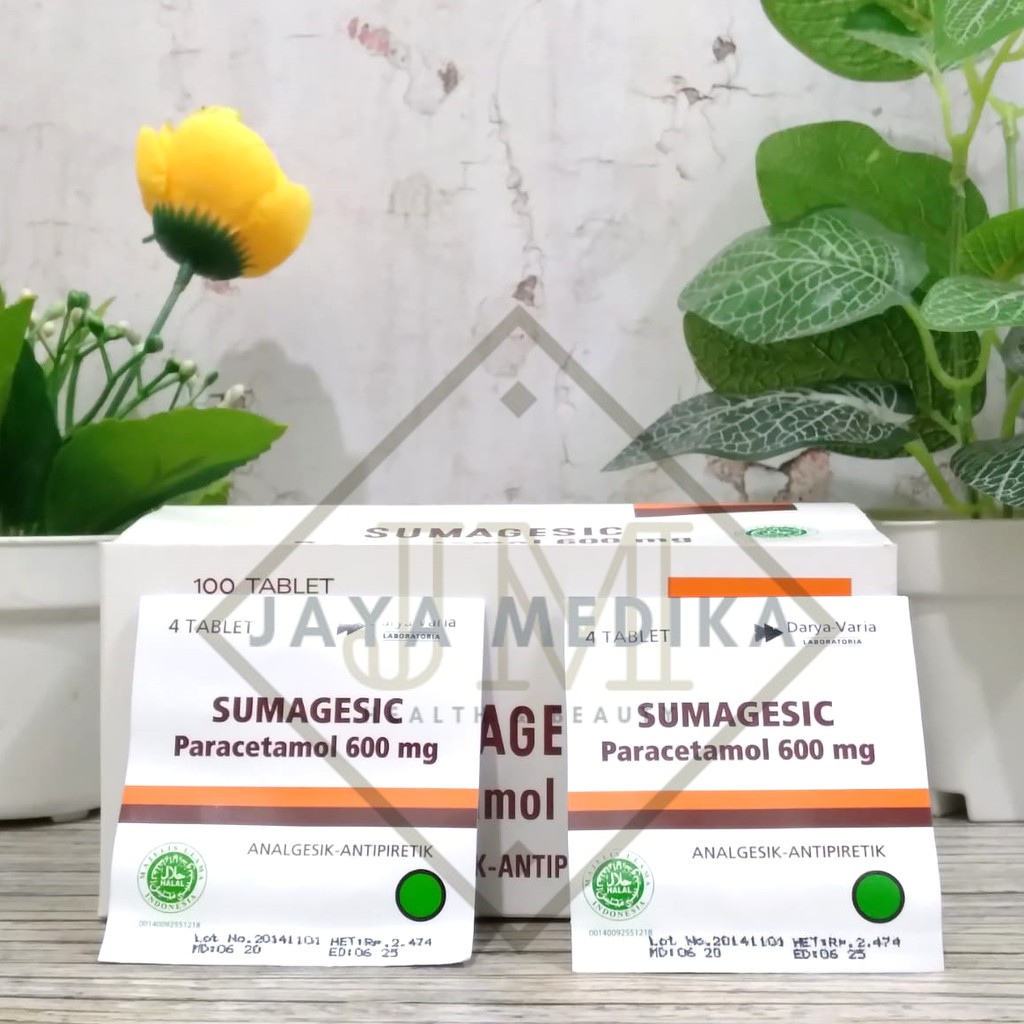 Sumagesic Paracetamol 600 mg Per Strip isi 4 Tablet