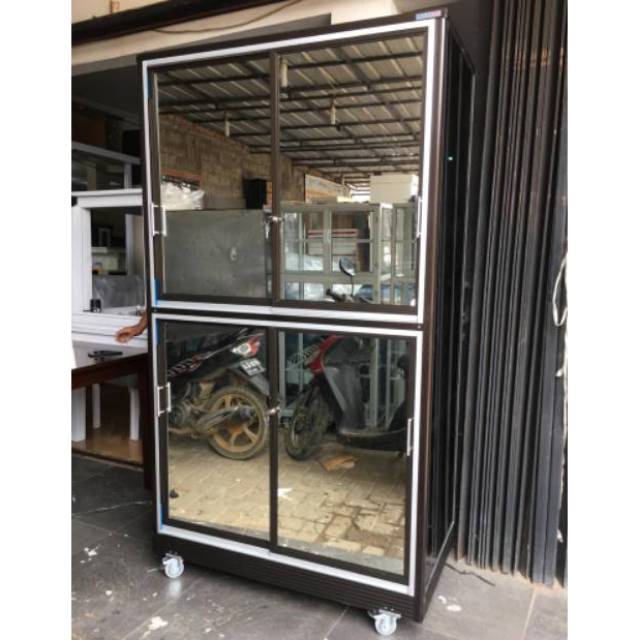 Lemari Pakaian Gamis 2 Pintu Full bahan Aluminium tebal anti rayap anti air