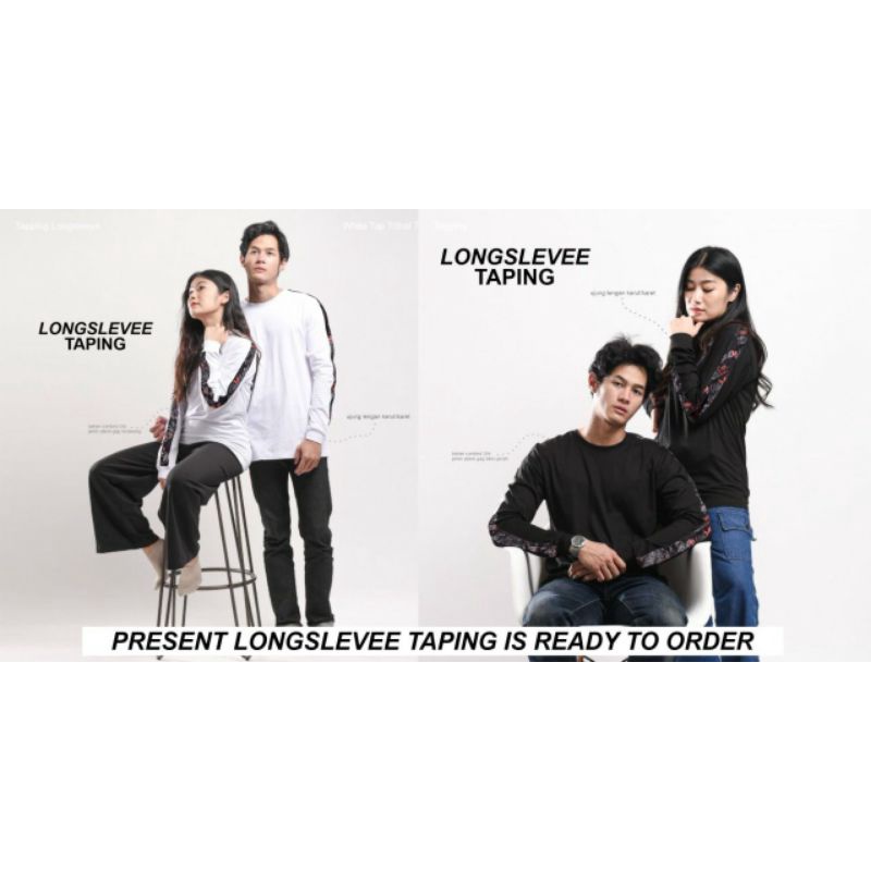 Kaos Couple Pasangan Longslavee/Baju Couple Kekinian/Kaos Polos Pendek Panjang