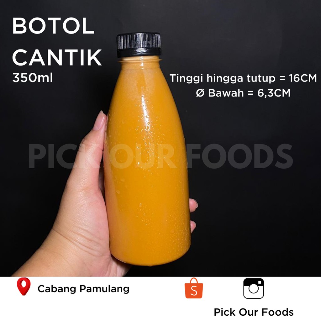 Botol Plastik Pir 250ml / Botol Cantik 350 / Kale 250ML / Almond 250ml Botol Jus / Botol Minuman