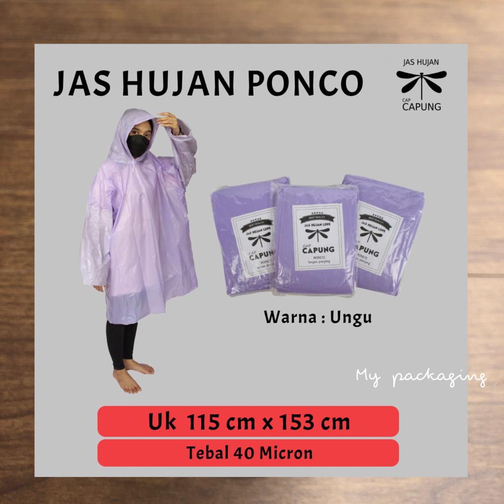 JAS HUJAN PONCO 40mc Lengan Panjang ( HARGA SATUAN )