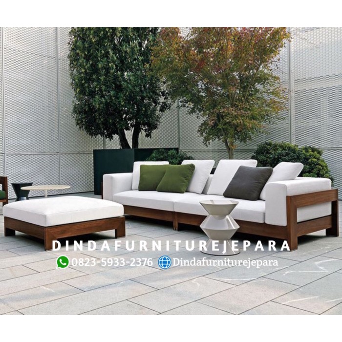 SOFA TAMU MODERN JATI - SOFA TAMU BUSA KAYU JATI - SOFA LATER L