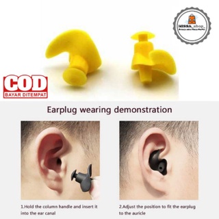 Penutup Telinga Anti Bising Anti Air Ear Plug Earplug Alat Pelindung Renang Aksesoris