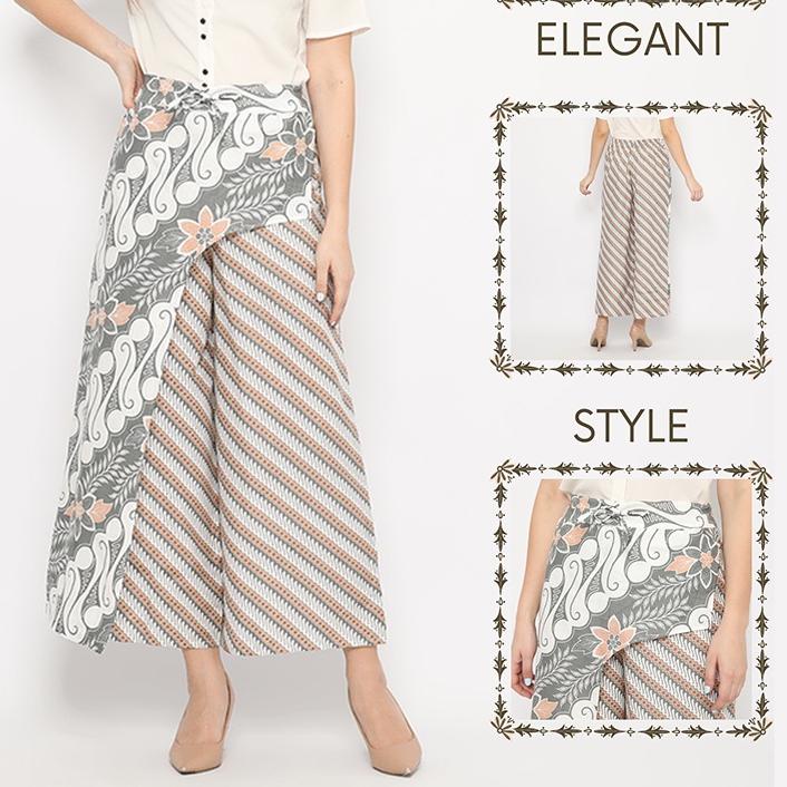 celana Kulot seling Layer Lawasan Batik Celana Tumpuk Kerja Kantoran Bawahan Kebaya Sogan Genes Kasu