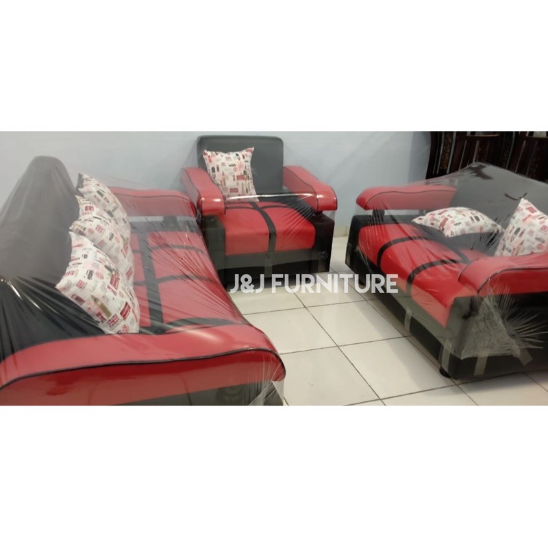 sofa minimalis 321 merah