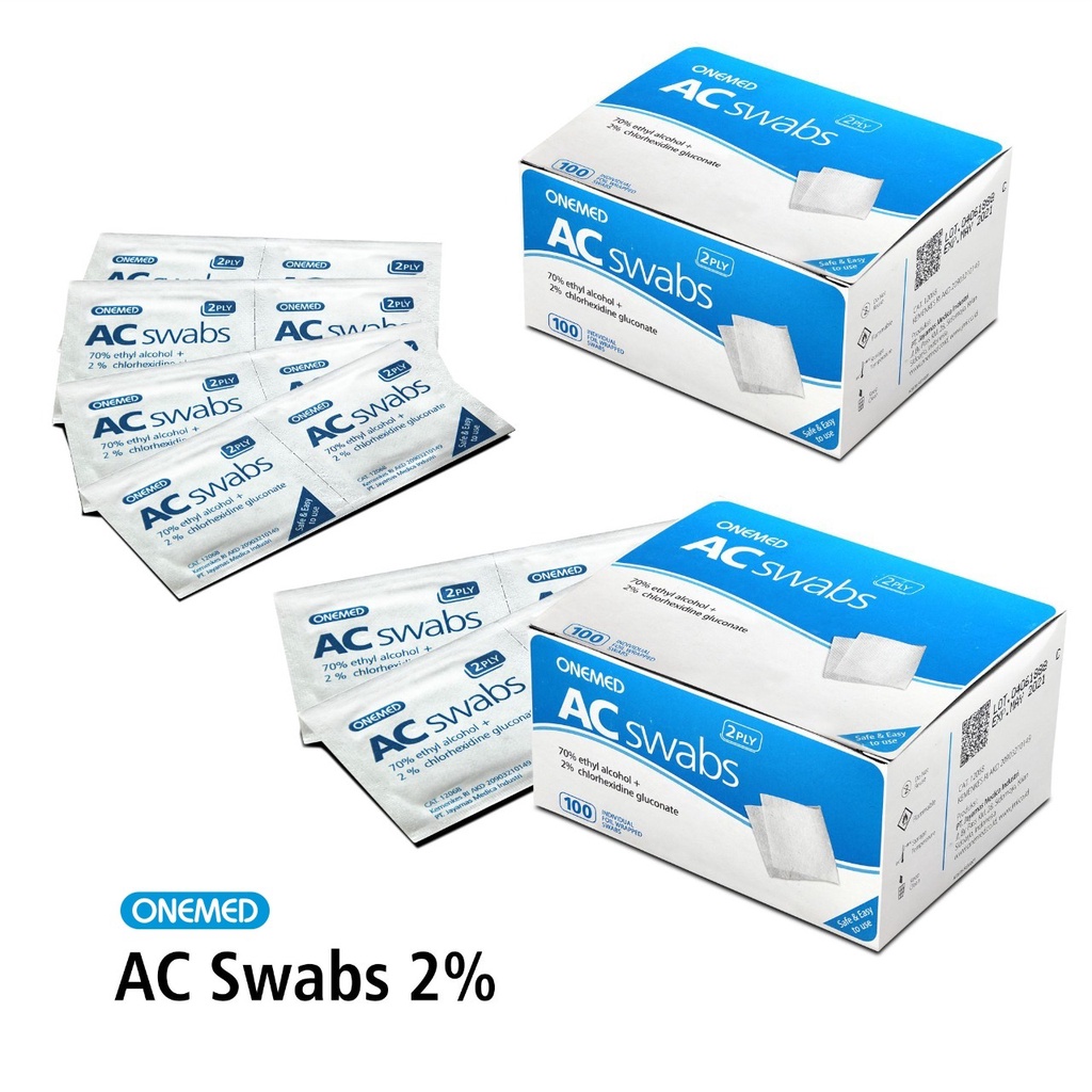 AC Swabs Swab 2% Alkohol Swab OneMed Box 100pcs