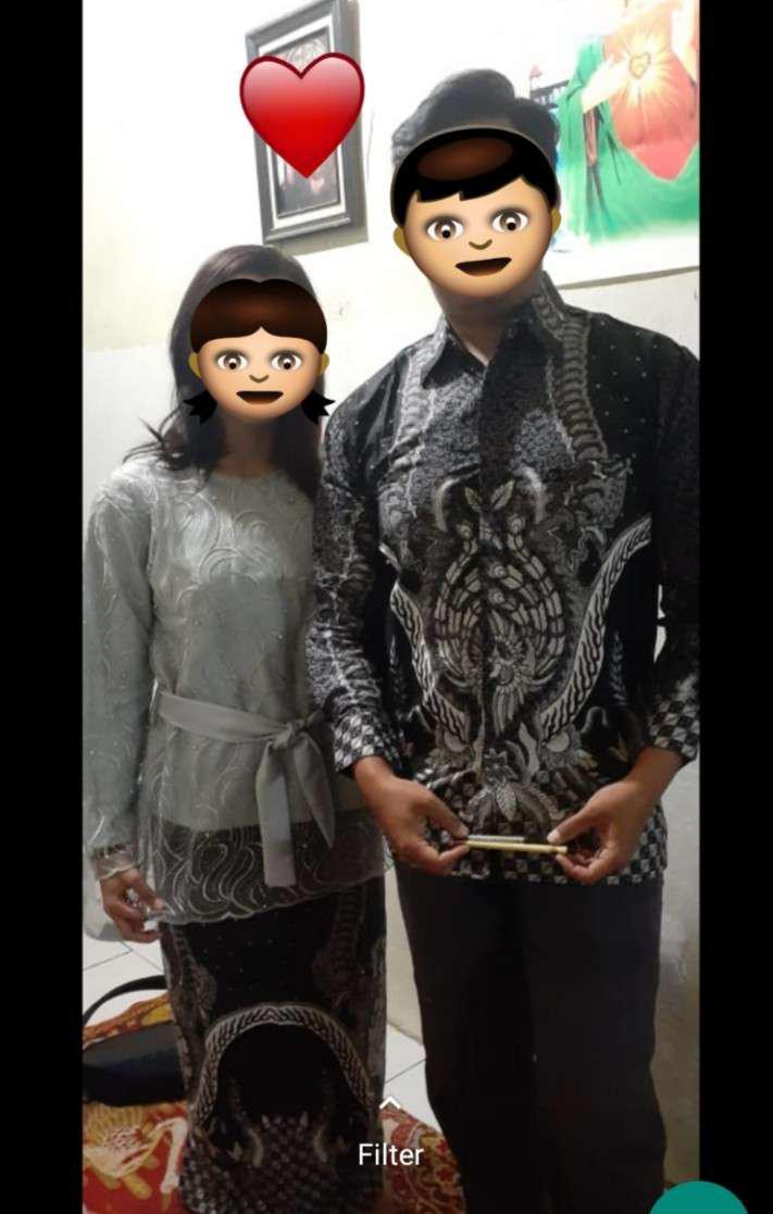 Batik Couple Brokat Tile Selendang Nuna Silver Azzura High Quality Ar_grosir