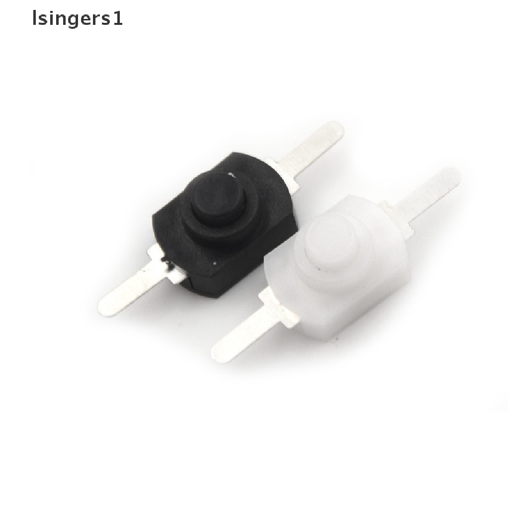 (lsingers1) 10pcs Saklar Tombol Tekan On / Off Mini 12x8mm DC 1A Warna Hitam Untuk Senter Elektrik