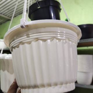  Pot gantung pumba  uk 20 warna putih Shopee Indonesia