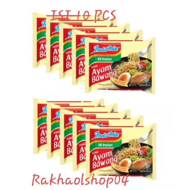 

Indomie Rasa ayam bawang 10 pcs